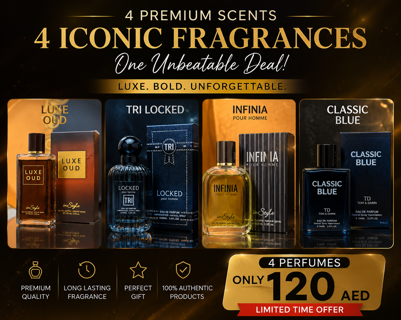 Premium Scents Bundle – 4 Perfumes at One Amazing Price