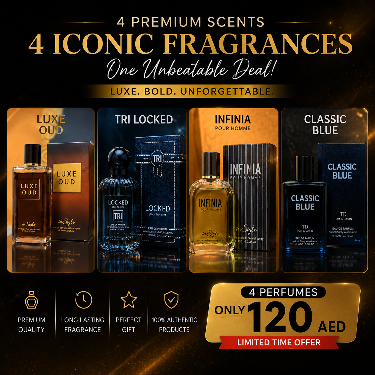 Premium Scents Bundle – 4 Perfumes at One Amazing Price